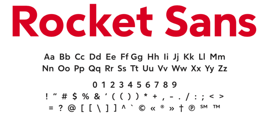 Przykład czcionki Rocket Sans Heavy Italic